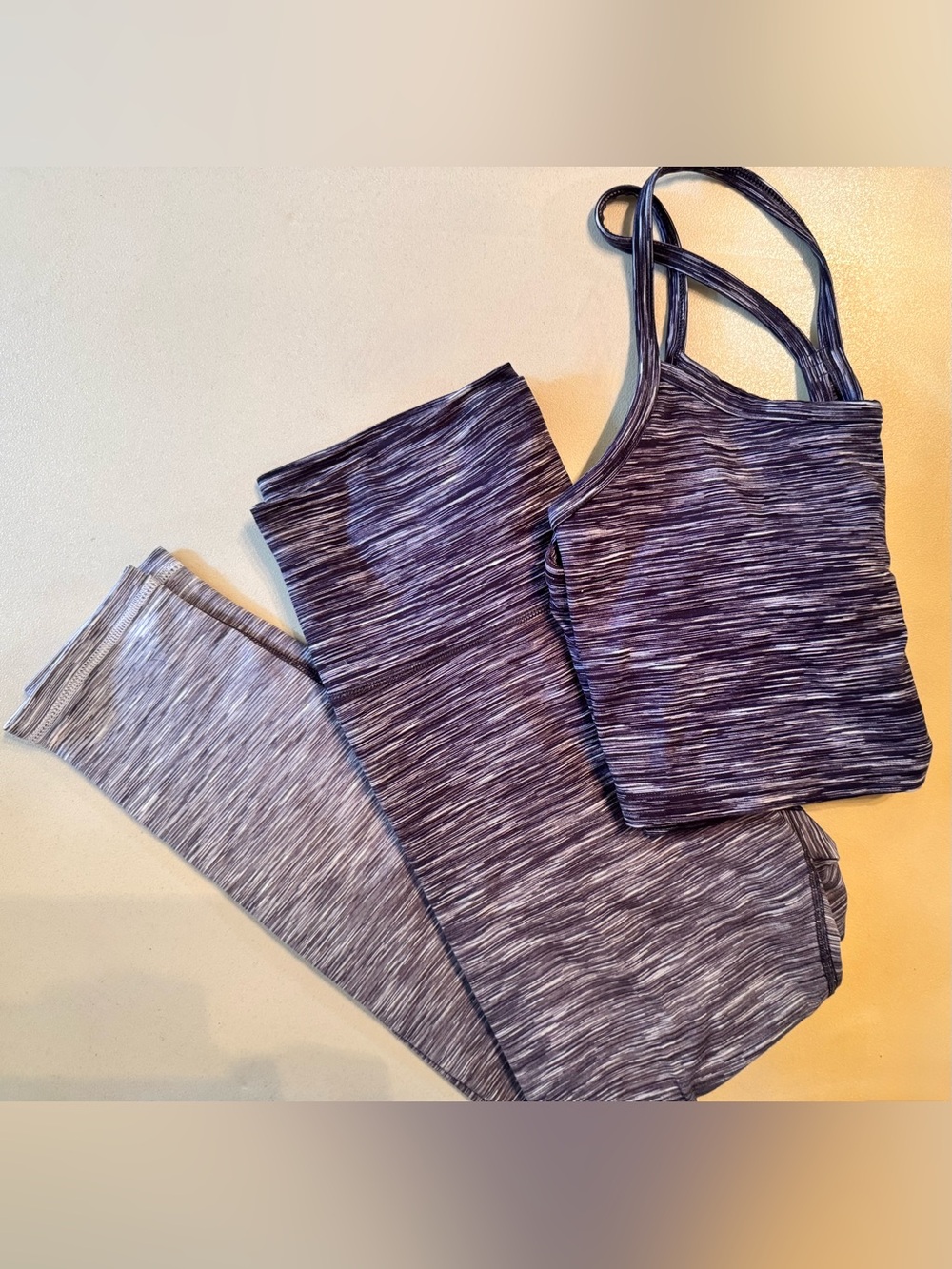 aerie black and gray ombré Sports Bra and Legging Set